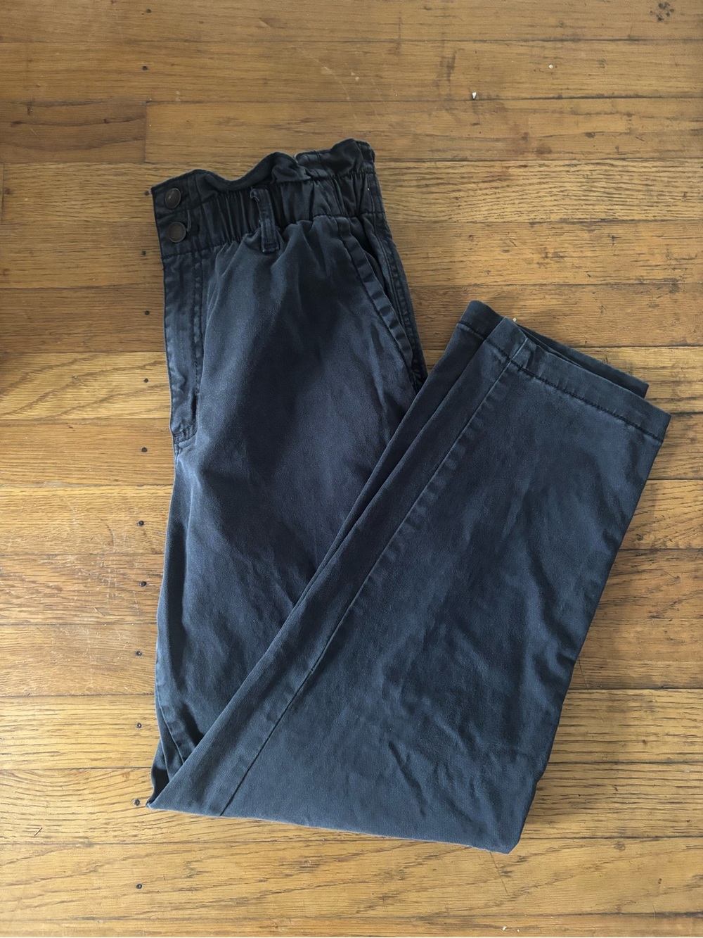 Dark Blue/Navy Straight Leg Universal Threads Slacks with Ruched Waist